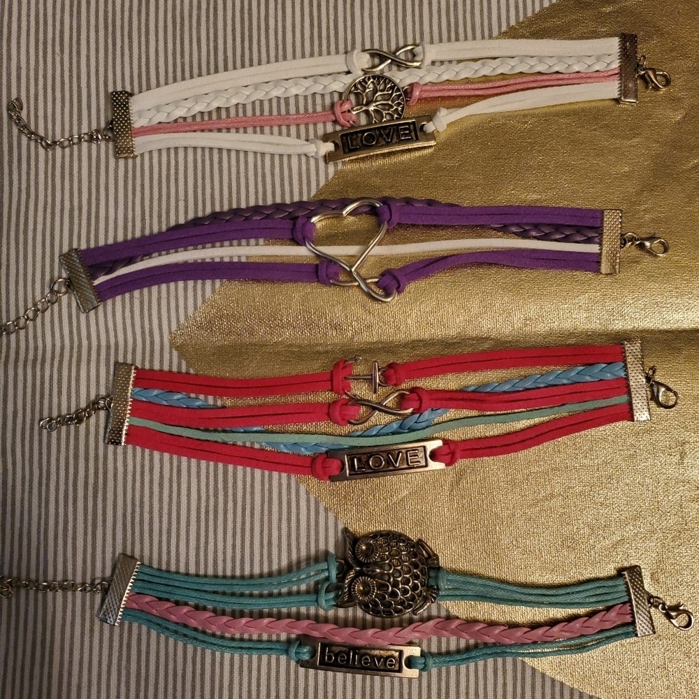 NWOT 4 Infinity Bracelets